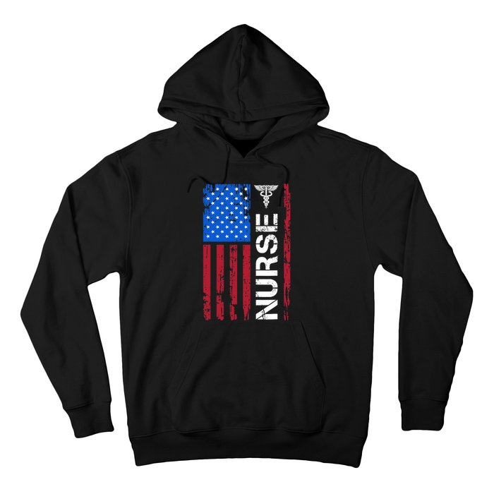 Patriotic Nurse 4th Of July American Flag Independence Day Hoodie