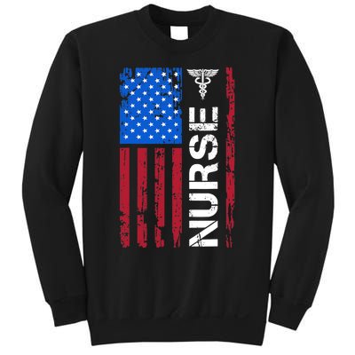 Patriotic Nurse 4th Of July American Flag Independence Day Sweatshirt