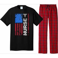 Patriotic Nurse 4th Of July American Flag Independence Day Pajama Set