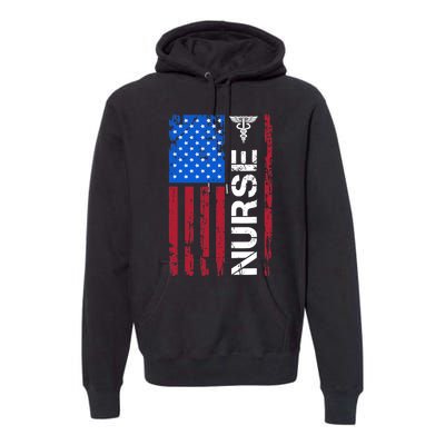 Patriotic Nurse 4th Of July American Flag Independence Day Premium Hoodie