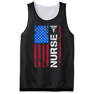 Patriotic Nurse 4th Of July American Flag Independence Day Mesh Reversible Basketball Jersey Tank