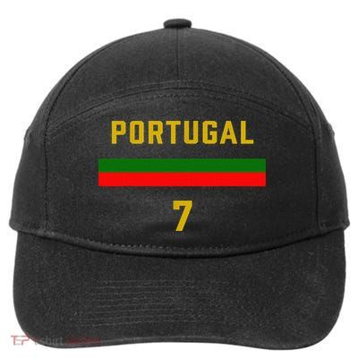 Portugal Number 7 Soccer Team Sports Portugue 7-Panel Snapback Hat