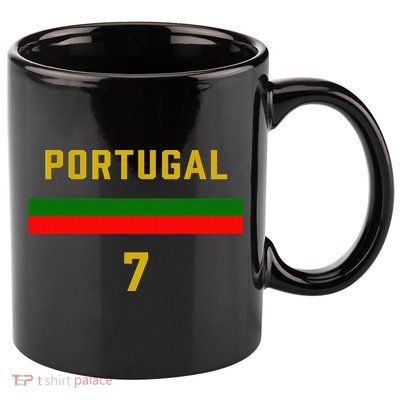 Portugal Number 7 Soccer Team Sports Portugue 11oz C Handle Ceramic Mug