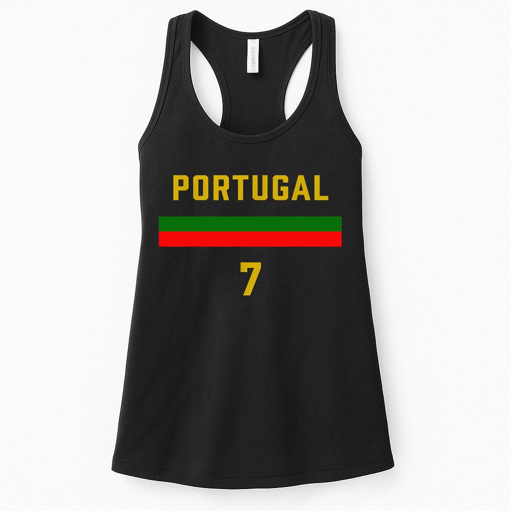 Portugal Number 7 Soccer Team Sports Portugue Womens Tank Top