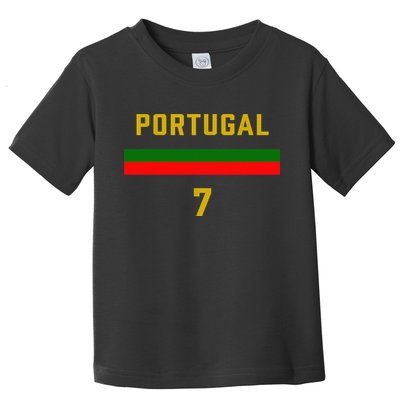 Portugal Number 7 Soccer Team Sports Portugue Toddler T-Shirt
