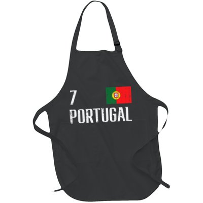 Portugal Number 7 Portuguese Soccer   Boys   Full-Length Apron With Pockets