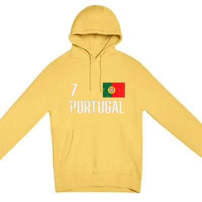 Portugal Number 7 Portuguese Soccer Premium Pullover Hoodie