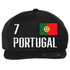 Portugal Number 7 Portuguese Soccer Wool Snapback Cap