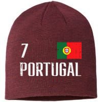 Portugal Number 7 Portuguese Soccer Sustainable Beanie