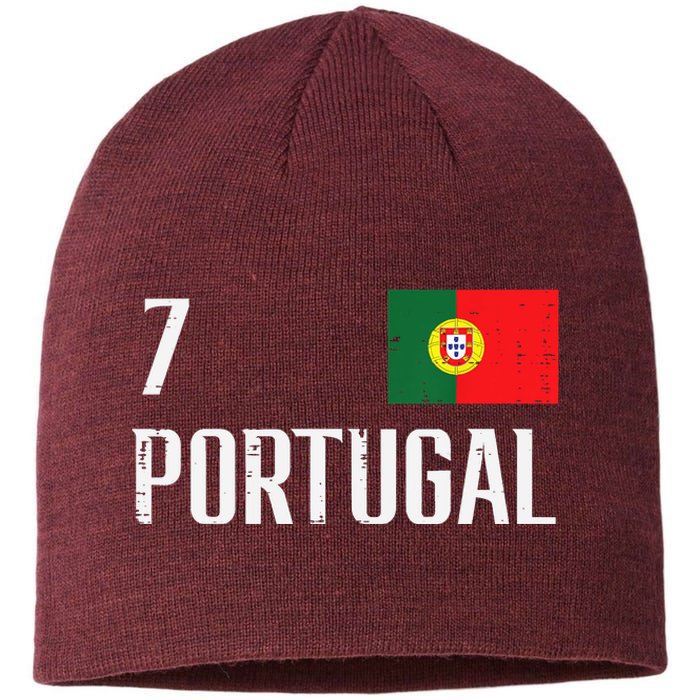 Portugal Number 7 Portuguese Soccer Sustainable Beanie