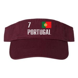 Portugal Number 7 Portuguese Soccer Valucap Bio-Washed Visor