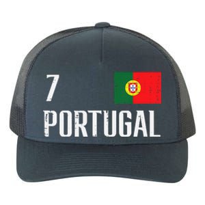 Portugal Number 7 Portuguese Soccer Yupoong Adult 5-Panel Trucker Hat