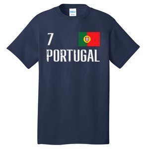 Portugal Number 7 Portuguese Soccer Tall T-Shirt