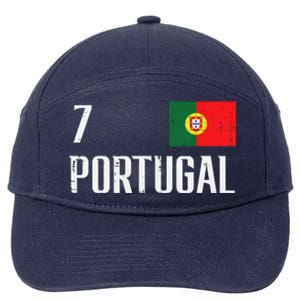 Portugal Number 7 Portuguese Soccer 7-Panel Snapback Hat