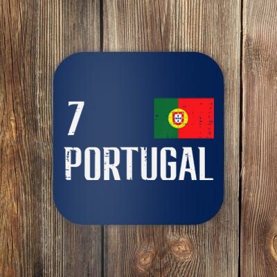 Portugal Number 7 Portuguese Soccer Coaster