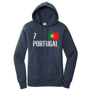 Portugal Number 7 Portuguese Soccer Women's Pullover Hoodie