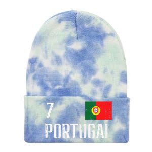 Portugal Number 7 Portuguese Soccer Tie Dye 12in Knit Beanie