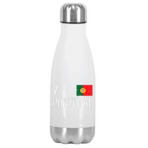 Portugal Number 7 Portuguese Soccer Stainless Steel Insulated Water Bottle