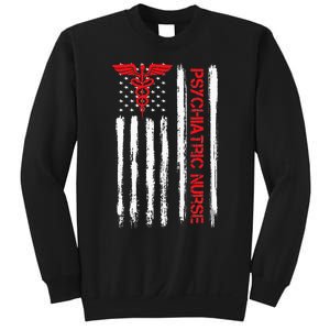 Psychiatric Nurse American Flag RN Mental Health Psych Nurse Sweatshirt