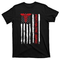 Psychiatric Nurse American Flag RN Mental Health Psych Nurse T-Shirt