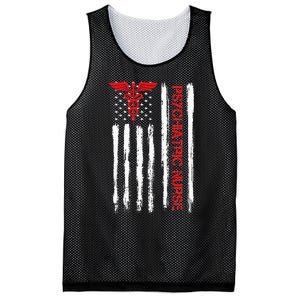 Psychiatric Nurse American Flag RN Mental Health Psych Nurse Mesh Reversible Basketball Jersey Tank