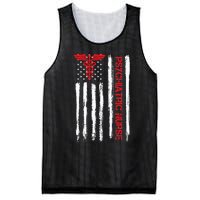 Psychiatric Nurse American Flag RN Mental Health Psych Nurse Mesh Reversible Basketball Jersey Tank