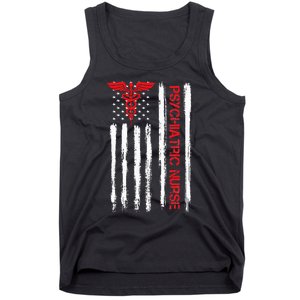 Psychiatric Nurse American Flag RN Mental Health Psych Nurse Tank Top