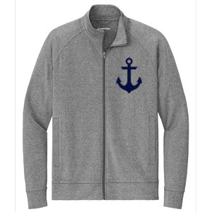 Preppy Nautical Anchor Gifts For Sailors Boaters & Yachting Stretch Full-Zip Cadet Jacket