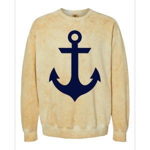 Preppy Nautical Anchor Gifts For Sailors Boaters & Yachting Colorblast Crewneck Sweatshirt