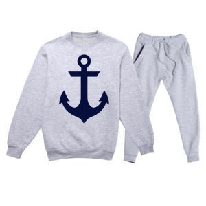 Preppy Nautical Anchor Gifts For Sailors Boaters & Yachting Premium Crewneck Sweatsuit Set