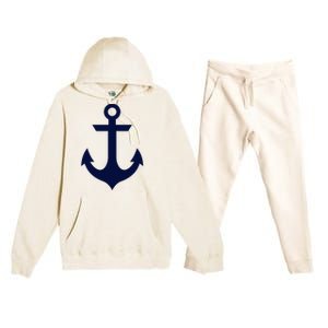 Preppy Nautical Anchor Gifts For Sailors Boaters & Yachting Premium Hooded Sweatsuit Set