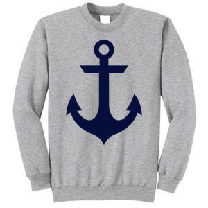 Preppy Nautical Anchor Gifts For Sailors Boaters & Yachting Tall Sweatshirt