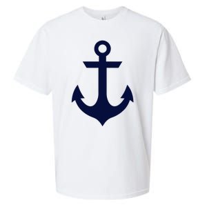 Preppy Nautical Anchor Gifts For Sailors Boaters & Yachting Sueded Cloud Jersey T-Shirt