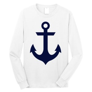 Preppy Nautical Anchor Gifts For Sailors Boaters & Yachting Long Sleeve Shirt