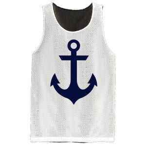 Preppy Nautical Anchor Gifts For Sailors Boaters & Yachting Mesh Reversible Basketball Jersey Tank