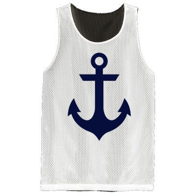 Preppy Nautical Anchor Gifts For Sailors Boaters & Yachting Mesh Reversible Basketball Jersey Tank