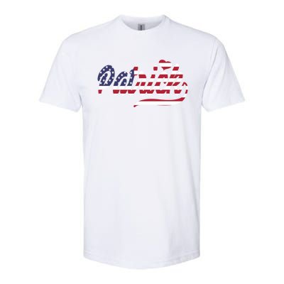 Patrick Name American Flag Gift Softstyle® CVC T-Shirt