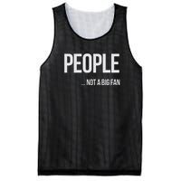 People Not A Big Fan About Me Graphic Novelty Sarcastic Funny Mesh Reversible Basketball Jersey Tank