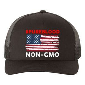 #Pureblood Nongmo American Flag Yupoong Adult 5-Panel Trucker Hat