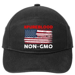 #Pureblood Nongmo American Flag 7-Panel Snapback Hat