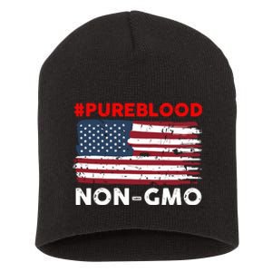 #Pureblood Nongmo American Flag Short Acrylic Beanie