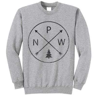 Pacific Northwest Arrows Pine Tree Pnw Tall Sweatshirt