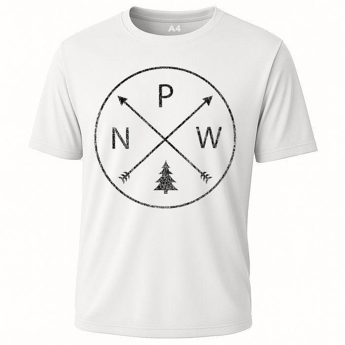 Pacific Northwest Arrows Pine Tree Pnw Cooling Performance Crew T-Shirt