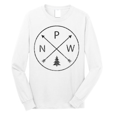 Pacific Northwest Arrows Pine Tree Pnw Long Sleeve Shirt