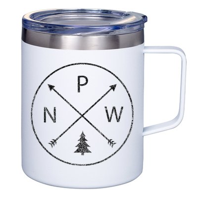 Pacific Northwest Arrows Pine Tree Pnw 12oz Stainless Steel Coffee Mug