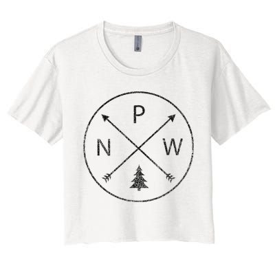 Pacific Northwest Arrows Pine Tree Pnw Crop Top