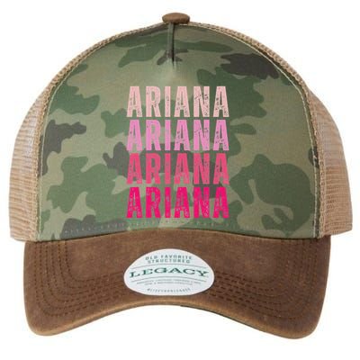 Personalized Name Ariana I Love Ariana Vintage Legacy Tie Dye Trucker Hat