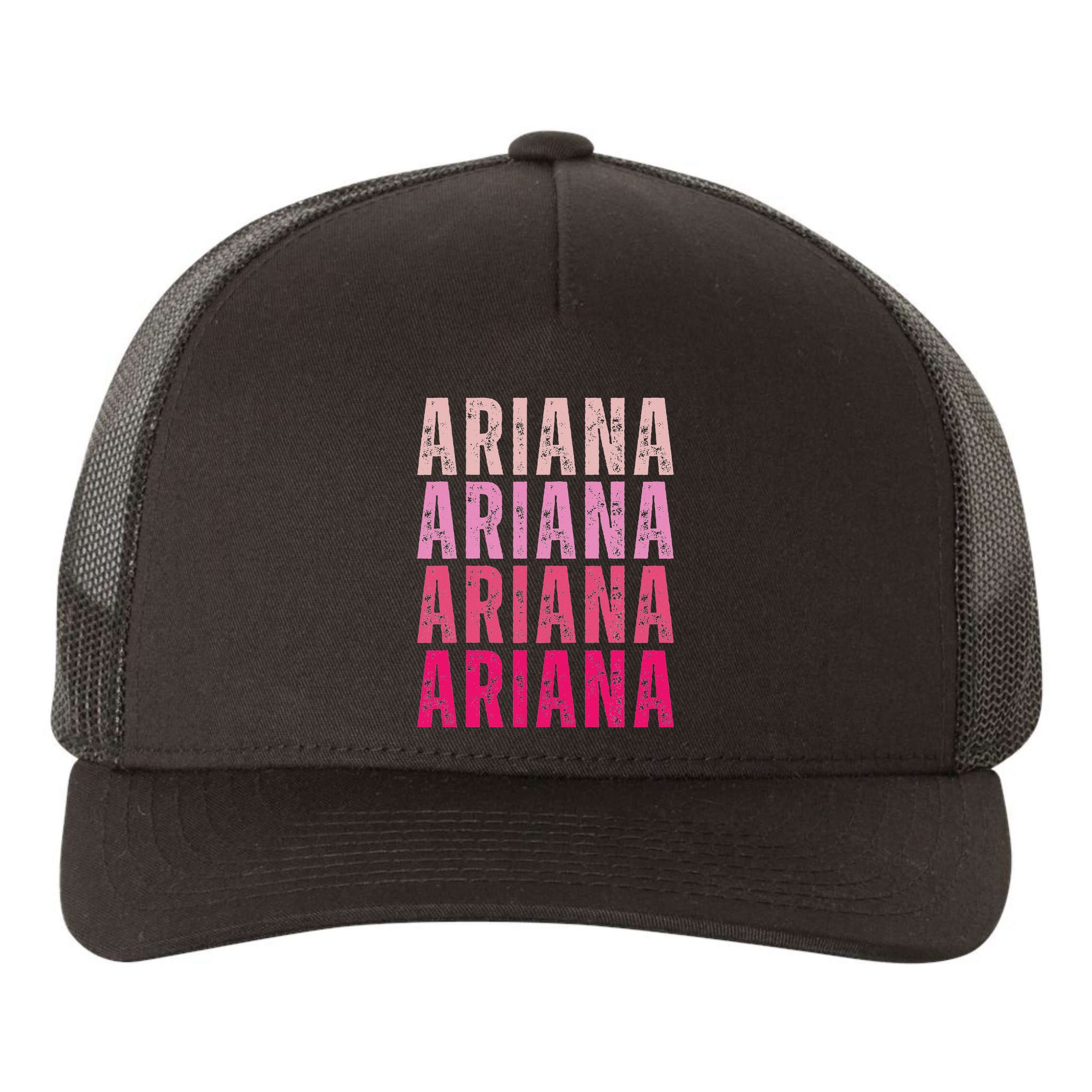 Personalized Name Ariana I Love Ariana Vintage Yupoong Adult 5-Panel Trucker Hat