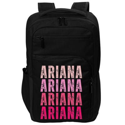 Personalized Name Ariana I Love Ariana Vintage Impact Tech Backpack