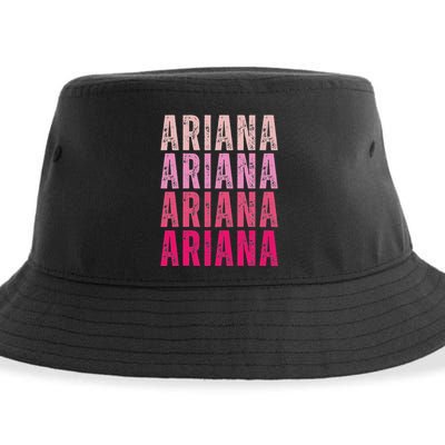 Personalized Name Ariana I Love Ariana Vintage Sustainable Bucket Hat